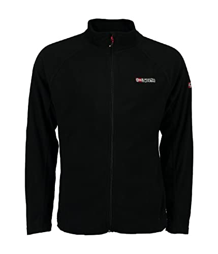 Geographical Norway Herren Damen Jacke Fleecejacke leichte Fleece Winter Pullover, Farbe:Herren-Schwarz, Größe:M von Geographical Norway