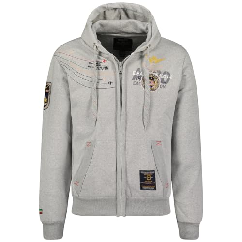 Geographical Norway Herren Faero Men Kapuzenpullover, Hellgrau, XXL von Geographical Norway