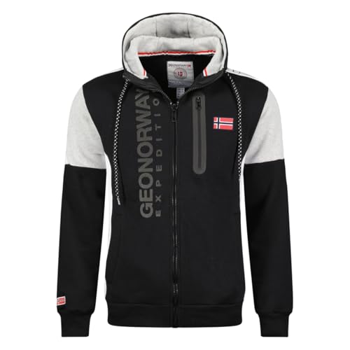 Geographical Norway Herren Fagozip Men Kapuzenpullover, Noir, M von Geographical Norway