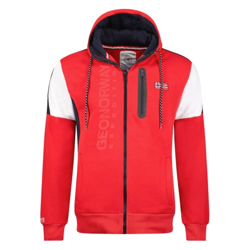 Geographical Norway Herren Fagozip Men Kapuzenpullover, Rouge, M von Geographical Norway