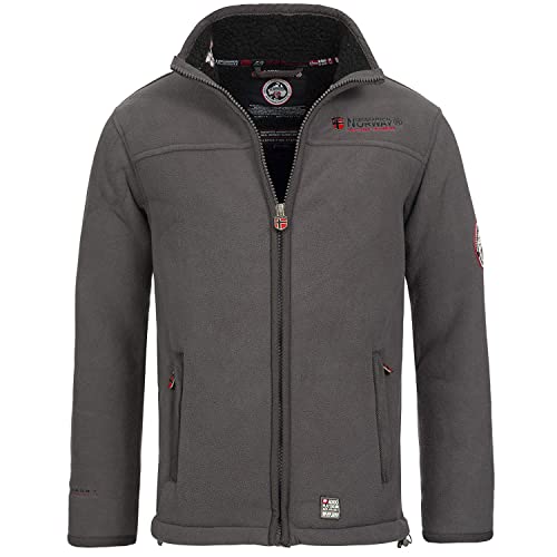 Geographical Norway Herren Fleece Jacke Ubolt Darkgrey -S - mit UD Beanie von Geographical Norway