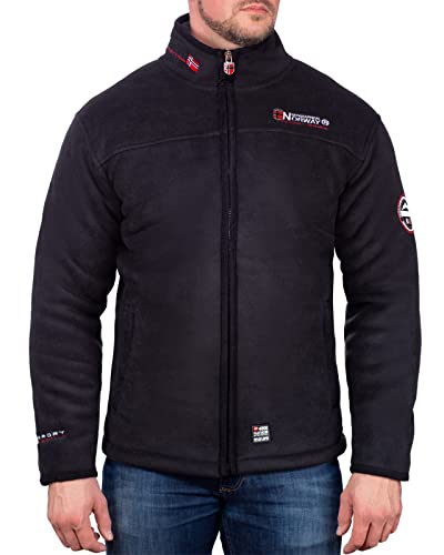 Geographical Norway Herren Fleecejacke Modell 11 Black - Dark-grey XL von Geographical Norway