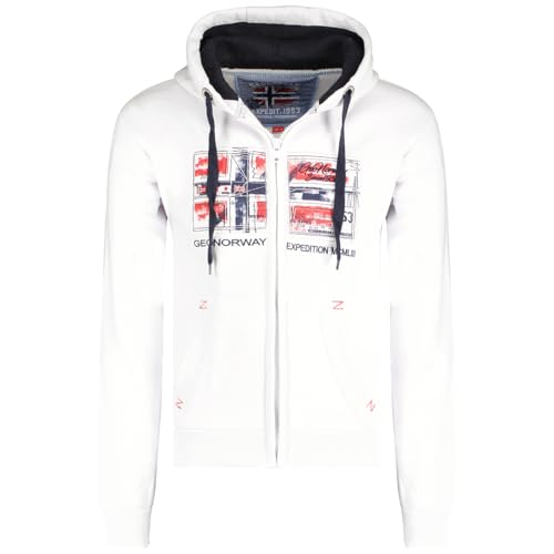 Geographical Norway Herren Ginam Men Kapuzenpullover, Blanc, XXL von Geographical Norway