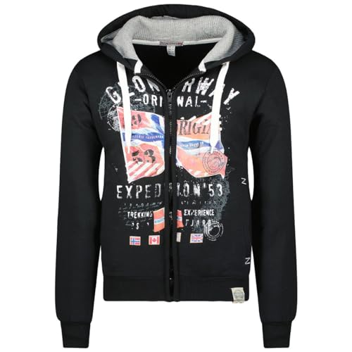 Geographical Norway Herren Gitchen Men Kapuzenpullover, Schwarz, M von Geographical Norway