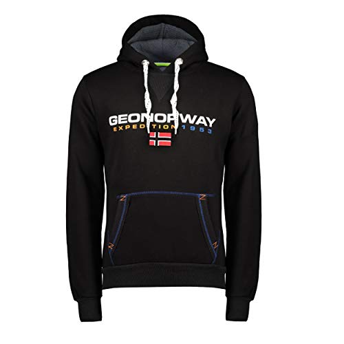 Geographical Norway Herren Golivier Men Kapuzenpullover, Schwarz, M von Geographical Norway
