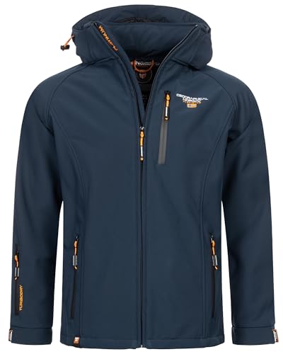 Geographical Norway Herren Herbst Winter Softshell Jacke - Regen Outdoor Übergangs FVS Production H-H, Farbe:Navy, Größe:XXL von Geographical Norway
