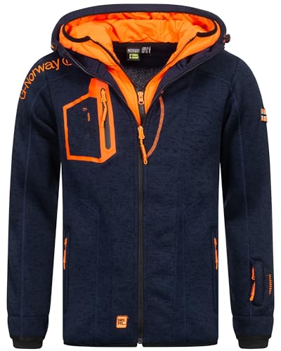 Geographical Norway Herren Herbst Frühlings Polar Fleece Jacke Fleece Jacke Sweat Jacke, Farbe:Navy, Größe:XL von Geographical Norway