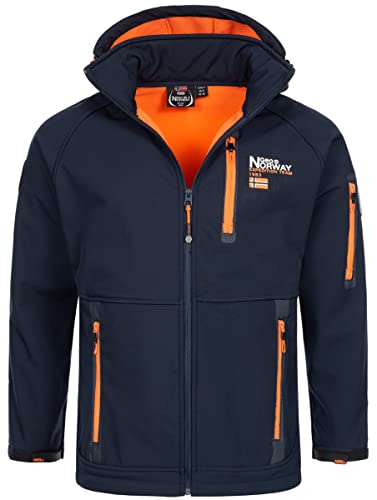 Geographical Norway Herren Herbst Winter Jacke Softshell Jacke Outdoor Regen Übergangs Jacke, Farbe:Navy, Größe:L von Geographical Norway