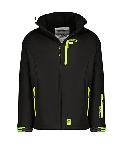 Geographical Norway Herren Herbst Winter Jacke Softshell Jacke Windbreaker Übergangs Regen Jacke Ritchone, Farbe:Schwarz, Größe:XL von Geographical Norway