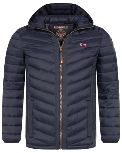 Geographical Norway Herren Herbst Winter Jacke Steppjacke Stehkragen Übergangs, Farbe:Navy, Größe:L von Geographical Norway