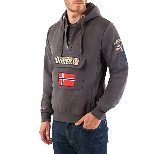 Geographical Norway Herren Pullover Gymclass Dark Grey XL von Geographical Norway