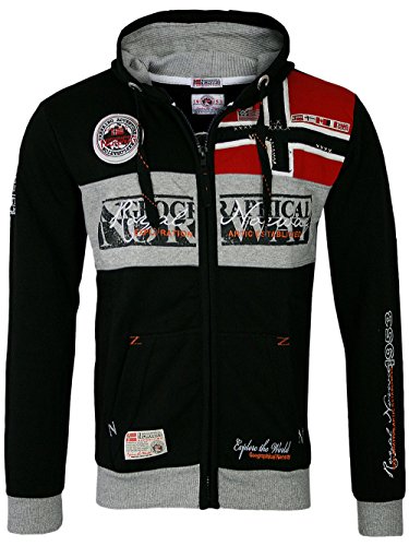 Geographical Norway Herren Hoodie Jacke Flyer, Schwarz, L von Geographical Norway