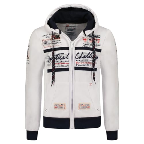 Geographical Norway Herren Hoodie Jacke Goasting, Weiß, L von Geographical Norway