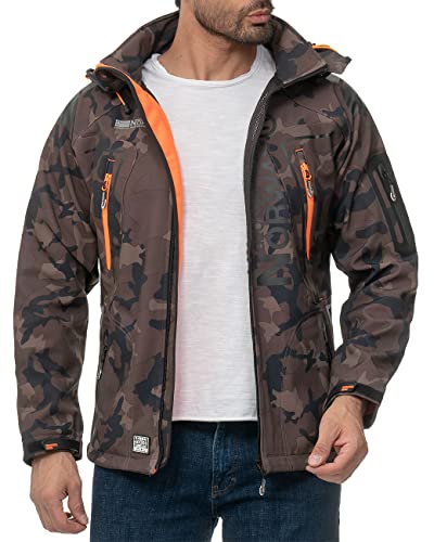 Geographical Norway Herren Jacke Techno-bans Camo - Khaki-Orange L von Geographical Norway