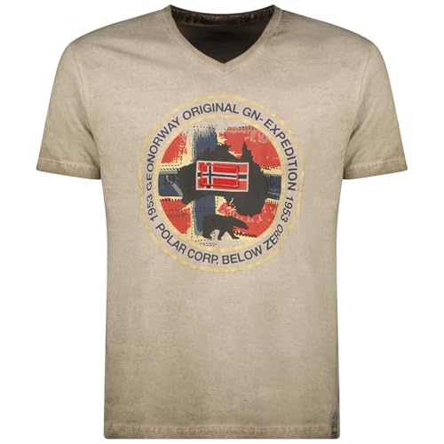 Geographical Norway Herren Jexcursion Men t Shirt Damen, Taupe, XXL von Geographical Norway