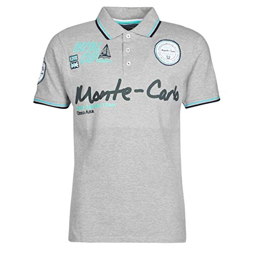 Geographical Norway Kocean Herren Polo Shirt Sleeve & Chest Embroidery SR062H/GN Größe L Farbe Blended Grey von Geographical Norway