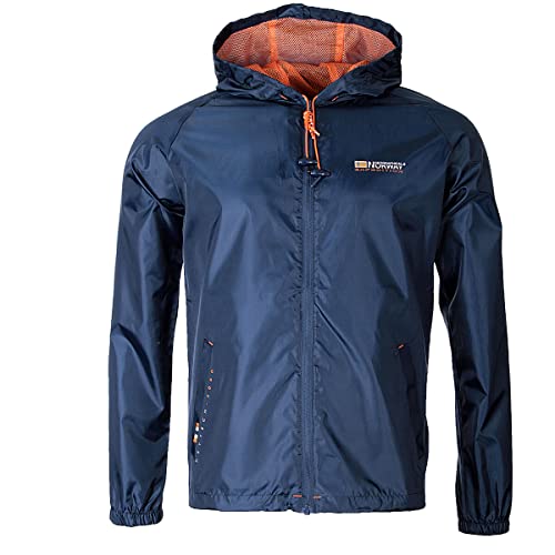 Geographical Norway Herren Regen Jacke Outdoor FVSB Windbreaker Sport Übergangs, Farbe:Navy, Größe:L von Geographical Norway