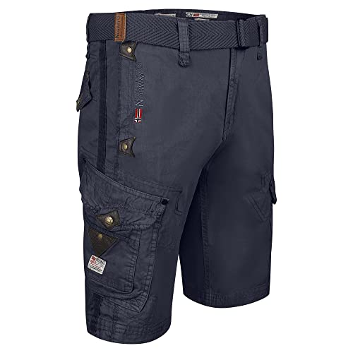 Geographical Norway Herren Cargo Short Sommer Bermuda Kurze Hose Shorts (XXL, Navy) von Geographical Norway
