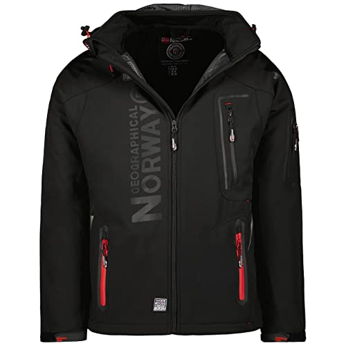 Geographical Norway Herren Tambour Herren Softshell Jacke (M, Schwarz/Rot) von Geographical Norway