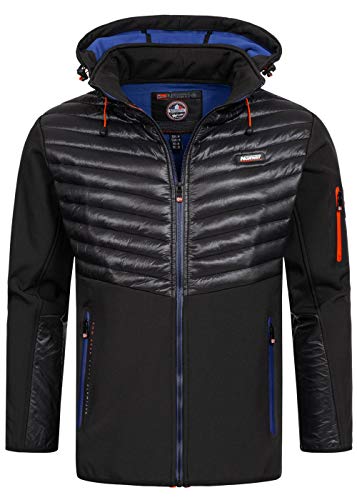 Geographical Norway Herren Softshell Jacke TYLONSHELL Kapuze Patch SR198H/GN Größe M Farbe Black von Geographical Norway
