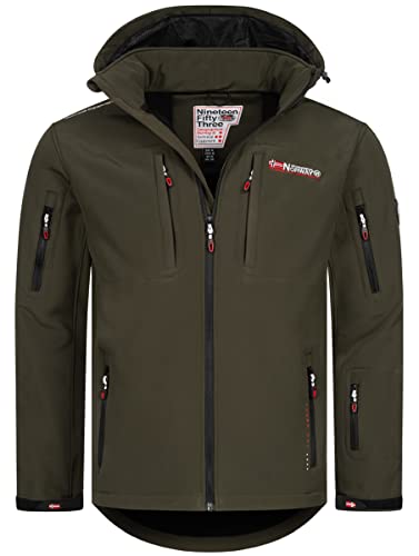 Geographical Norway Herren Herbst Winter Jacke Softshell Jacke Windbreaker Übergangs Regen Jacke , Farbe:KAKI, Größe:L von Geographical Norway