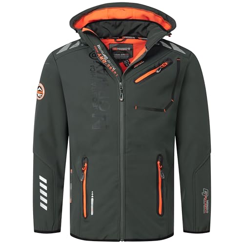Geographical Norway Herren Softshelljacke Royaute Darkgrey/Orange M von Geographical Norway