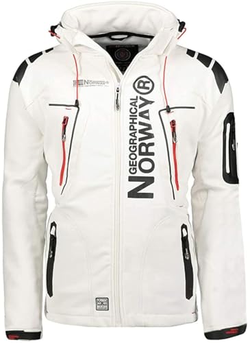 Geographical Norway Herren Softshelljacke Wasserbeständige Winddichte Atmungsaktive Übergangsjacke mit Kapuze Brandiing- Production 7XL Regular, WEIS Geographical Norway Herren Softshelljacke Wasserbeständige Winddichte Atmungsaktive Übergangsjacke mit Kapuze Brandiing- Production 7XL Regular, WEIS von Geographical Norway