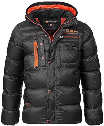 Geographical Norway Herren Stepp Winterjacke Citernier Kapuze Black 6XL von Geographical Norway