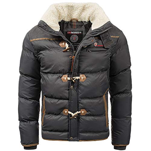 Geographical Norway Herren Steppjacke Amonai Darkgrey- M - mit UD Beanie von Geographical Norway