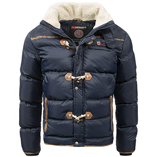 Geographical Norway Herren Steppjacke Amonai Navy- L - mit UD Beanie von Geographical Norway