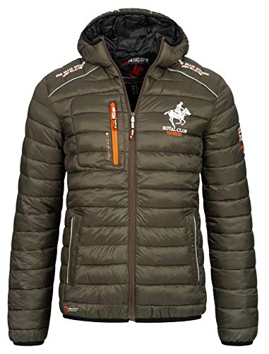 Geographical Norway Herren Steppjacke Brick Herrenjacke mit Kapuze khaki M von Geographical Norway