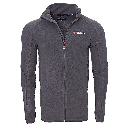 Geographical Norway Herren Tug Polar Fleece Jacke Zip Sweater Raglan SQ315H/GN Größe M Farbe Dark Grey von Geographical Norway