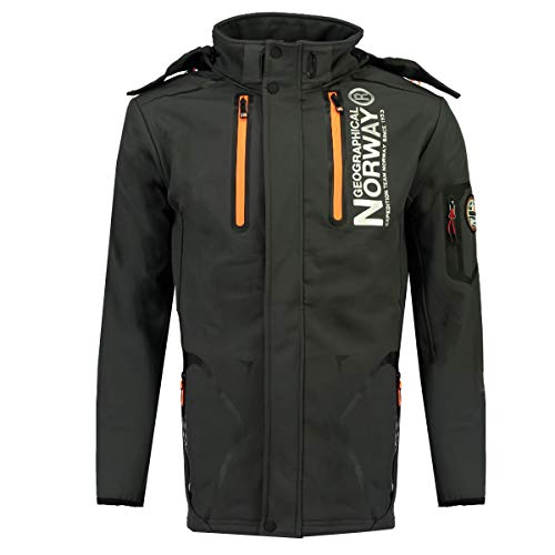 Geographical Norway Herren Tyreek Men Softshell, Gris Fonce Orange, XXL von Geographical Norway