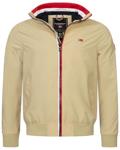 Geographical Norway Herren Übergangsjacke Frühlingsjacke Windbreaker Blouson Jacke Produktion FVS, Farbe:Beige, Größe:L von Geographical Norway