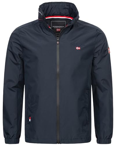Geographical Norway Herren Übergangsjacke Frühlingsjacke Windbreaker Blouson Stehkragen, Farbe:Navy, Größe:3XL von Geographical Norway