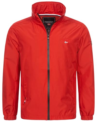 Geographical Norway Herren Übergangsjacke Frühlingsjacke Windbreaker Blouson Stehkragen, Farbe:Rot, Größe:L von Geographical Norway