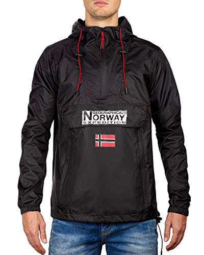 Geographical Norway Herren Windbreaker Regenjacke Black S von Geographical Norway