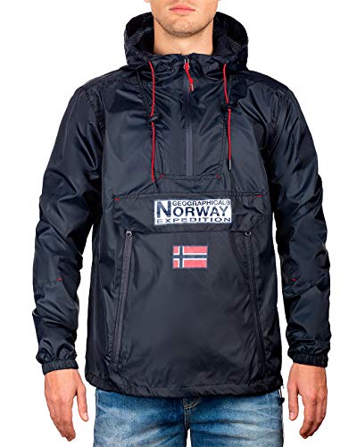 Geographical Norway Herren Windbreaker Regenjacke Navy L von Geographical Norway