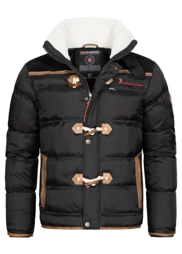 Geographical Norway Herren Winter Jacke Aviel Men (X Large, Schwarz) von Geographical Norway