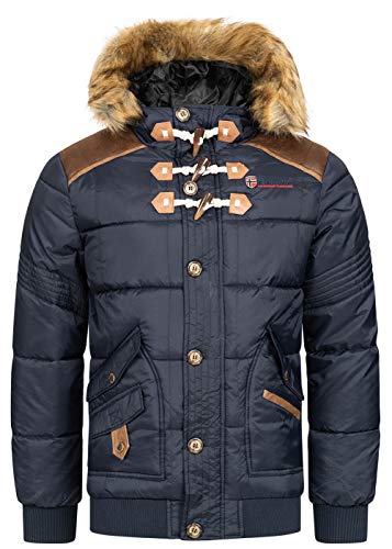 Geographical Norway Herren Winter Jacke Parka Belphegor (Medium, Navy) von Geographical Norway