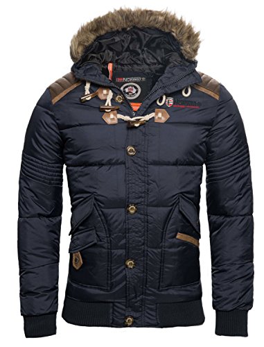 Geographical Norway Herren Winter Jacke Parka Belphegor (Medium, Navy) von Geographical Norway