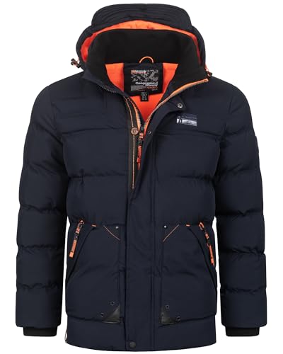 Geographical Norway Herren Winter Jacke warm gefüttert Parka Steppjacke Outdoor gesteppt, Farbe:Navy, Größe:S von Geographical Norway