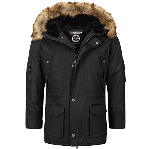 Geographical Norway Herren Winter Parka Abiosaure Black - XL - mit UD Bandana von Geographical Norway