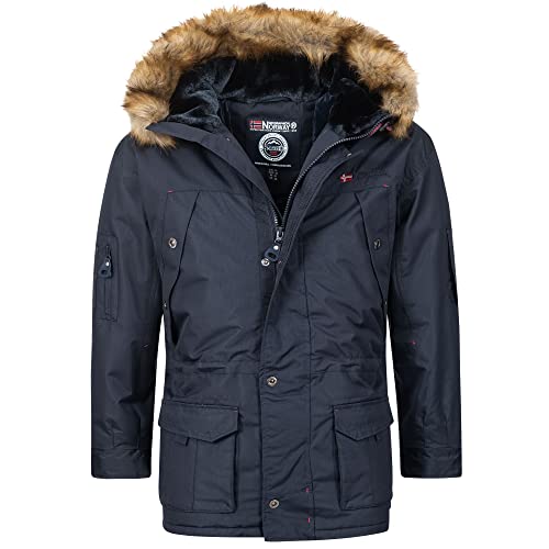 Geographical Norway Herren Winter Parka Abiosaure Navy - S - mit UD Bandana von Geographical Norway