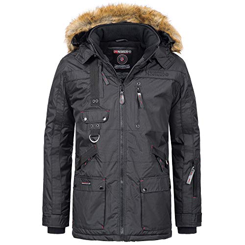 Geographical Norway Herren Winter Parka Chirac Black - M - mit UD Bandana von Geographical Norway