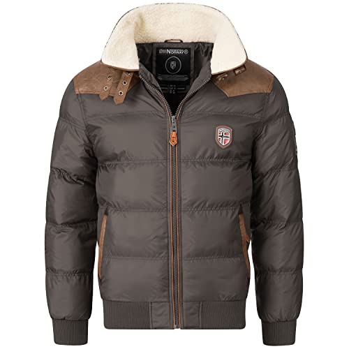 Geographical Norway Herren Winterjacke Abram Darkgrey -4XL - mit UD Beanie von Geographical Norway