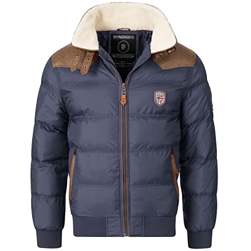 Geographical Norway Herren Winterjacke Abram Navy -3XL - mit UD Beanie von Geographical Norway