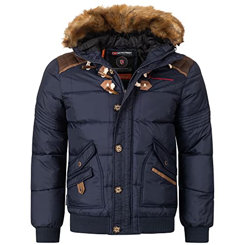 Geographical Norway Herren Winterjacke Belphegore Navy -3XL - mit UD Beanie von Geographical Norway