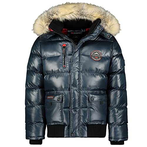Geographical Norway Herren Winterjacke Bugs Navy -3XL - mit UD Beanie von Geographical Norway