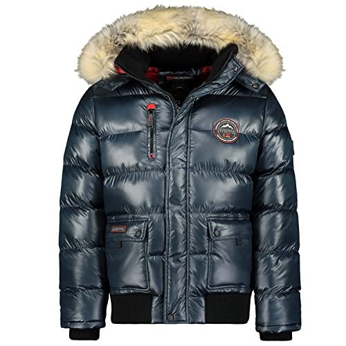 Geographical Norway Herren Winterjacke Bugs Navy -XXL - mit UD Beanie von Geographical Norway